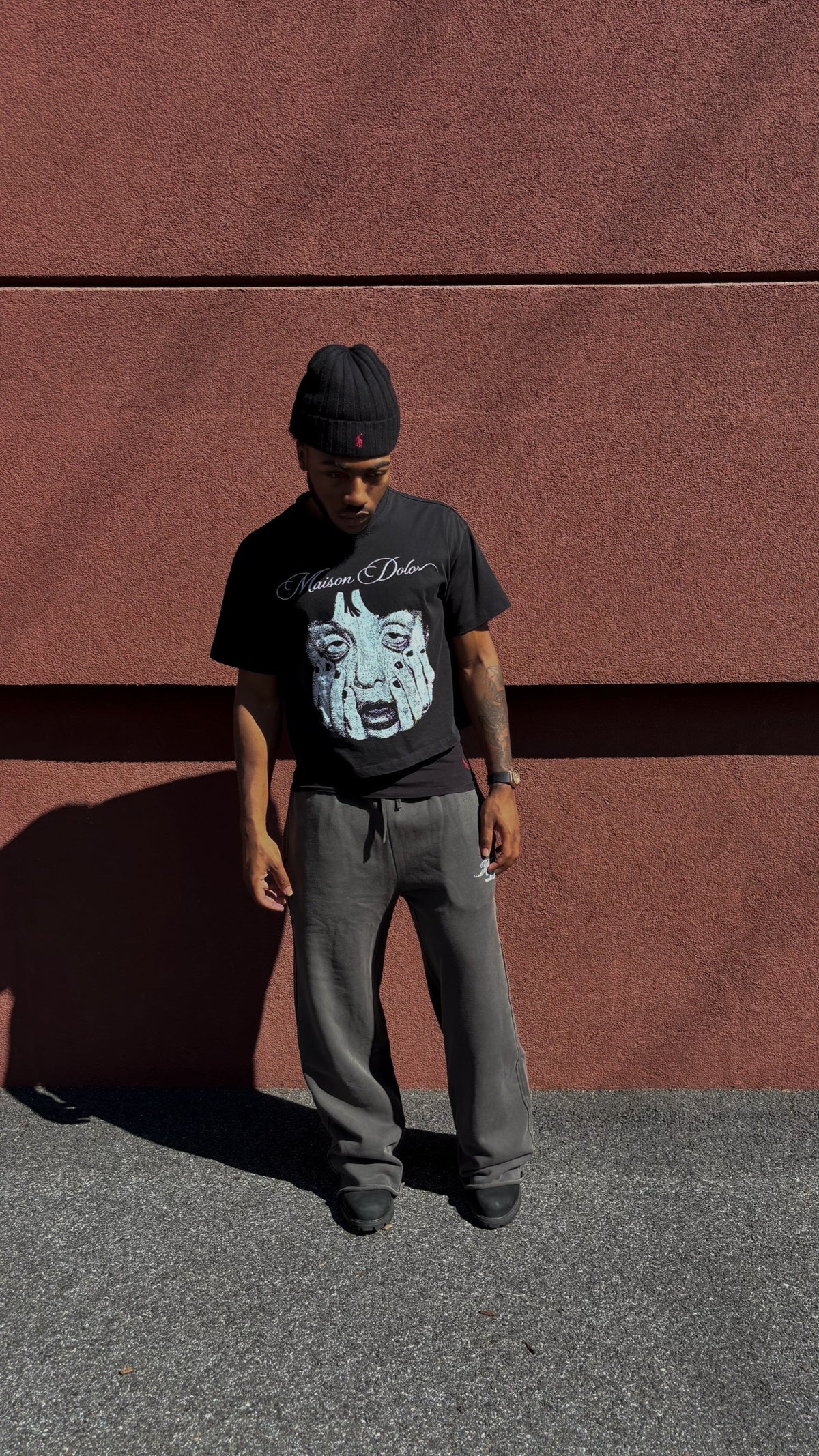 “Restless” Raw Edge Sweatpants (grey)