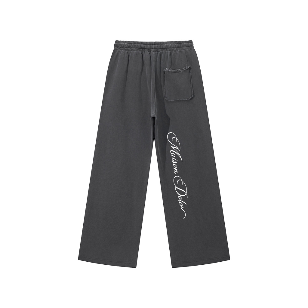 “Restless” Raw Edge Sweatpants (grey)